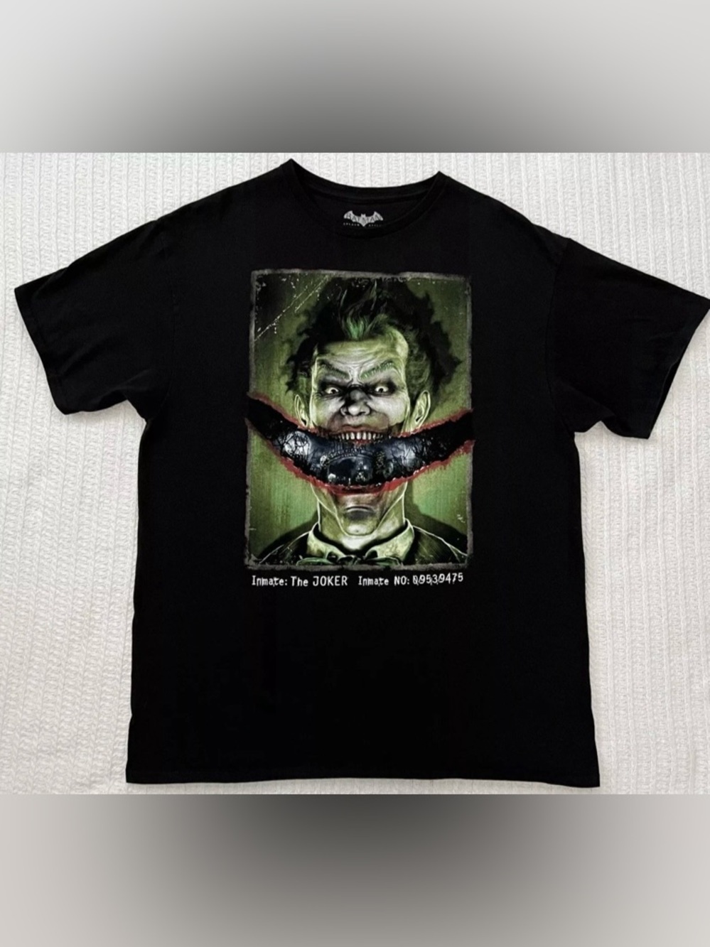 The Joker Arkham Asylum Inmate T-Shirt Black XXL 2XL NWOT vintage
